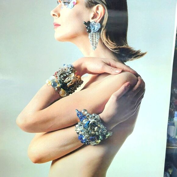 Wendy Gell jewelry poster from Italian Vogue 1980s rare only eight copies. - Picture 2 of 4